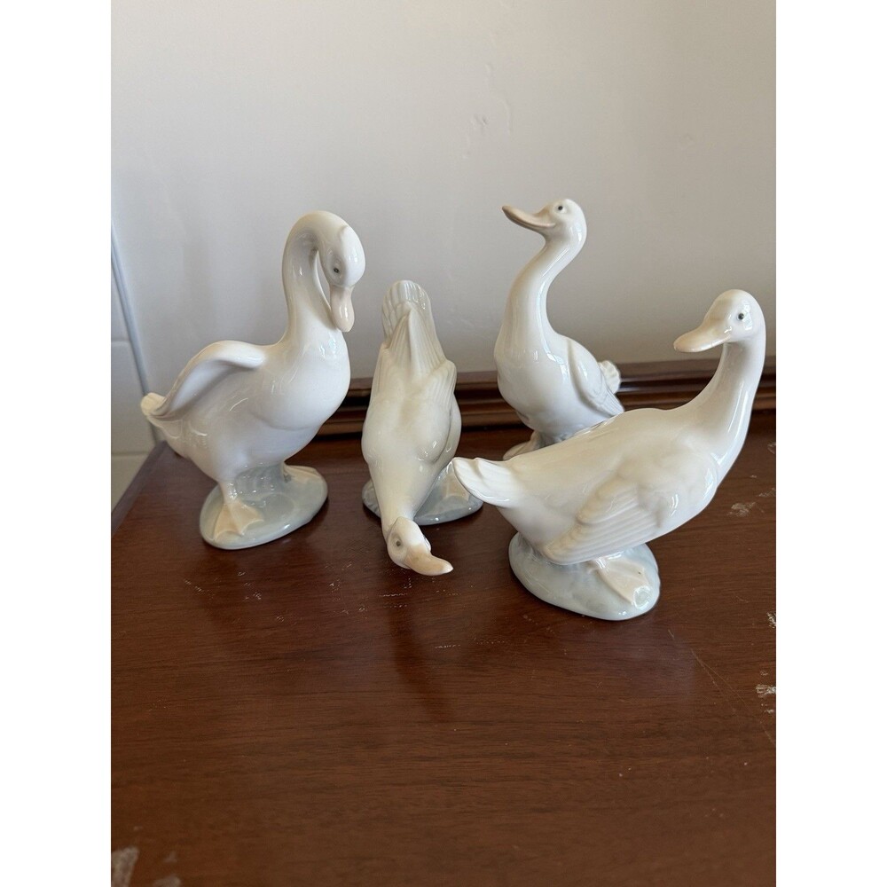 NAO By LLADRO Vintage Porcelain Figurines Goose/Ducks Set Of 4